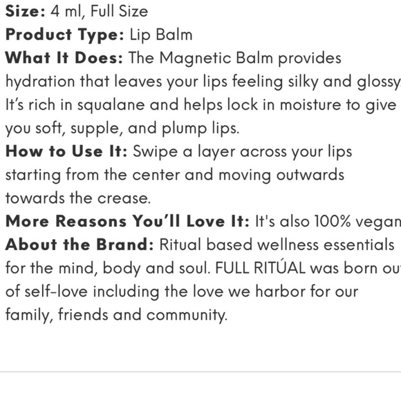 NEW Full Ritual Magnetic Balm - Picture 2 of 7